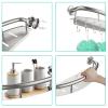 Brushed Nickel 18-inch Safety Grab Bar with Storage Shelf for Bathtub or Shower, Drainage Holes, Stainless Steel, Wall Mounted Grab Bars for Elderly Injured Balance Support view 4
