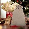 10pcs Burlap Bags Drawstring Bags Bags with Drawstring Portable Bags Burlap Bags Burlap Sacks Large Drawstring Bags Large Bags Cotton Linen Miss Bulk Party Bag view 3