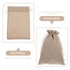 10pcs Burlap Bags Drawstring Bags Bags with Drawstring Portable Bags Burlap Bags Burlap Sacks Large Drawstring Bags Large Bags Cotton Linen Miss Bulk Party Bag view 4