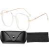 Aultink Women'S Portable Fashion Anti-Blue Light Reading Glasses Ultra Light Reader Large Fram Multifocal Glasses (+200,White) view 1