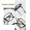 Aultink Women'S Portable Fashion Anti-Blue Light Reading Glasses Ultra Light Reader Large Fram Multifocal Glasses (+200,White) view 2