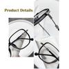 Aultink Women'S Portable Fashion Anti-Blue Light Reading Glasses Ultra Light Reader Large Fram Multifocal Glasses (+400,Gray) view 2
