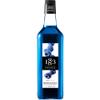 1883 Blue Raspberry Syrup for Drinks, Made in France, 1 Liter Glass Bottle view 1