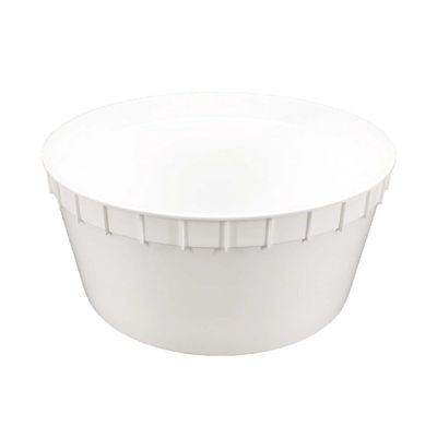 UNIQ 10-Count 1.5 Gallon (192 oz) Plastic Ice Cream Tubs White Color| Without Lid, Food Grade | Frozen Dessert Supplies