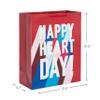Hallmark 15" Extra Large Valentine's Day Gift Bags (2 Bags: Happy Heart Day, Jewel-Tone Stripes) for Kids, Galentines Day, Spouse view 3