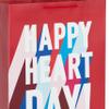 Hallmark 15" Extra Large Valentine's Day Gift Bags (2 Bags: Happy Heart Day, Jewel-Tone Stripes) for Kids, Galentines Day, Spouse view 4