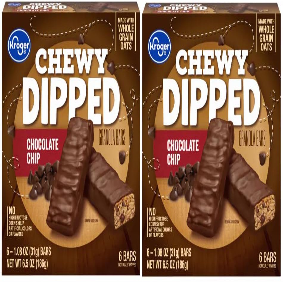 Pack Of 2 Chewy Dipped Chocolate Chip Granola Bars 6 ct / 1.08 oz.