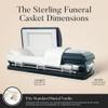 Overnight Caskets - Sterling Steel Funeral Casket Blue with White Interior - Premium 18 Gauge Steel - Fully Appointed Adult Casket - Coffin Featuring Plush Velvet Interior with Pillow/Throw Set view 3