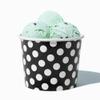 UNIQ 1000-Count 12 oz Polka Dot Paper Ice Cream Bowls Black Color | Disposable Bowls for Hot or Cold Foods | Ice Cream Bar Supplies Frozen Dessert Supplies view 1