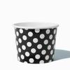 UNIQ 1000-Count 12 oz Polka Dot Paper Ice Cream Bowls Black Color | Disposable Bowls for Hot or Cold Foods | Ice Cream Bar Supplies Frozen Dessert Supplies view 2