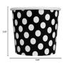 UNIQ 1000-Count 12 oz Polka Dot Paper Ice Cream Bowls Black Color | Disposable Bowls for Hot or Cold Foods | Ice Cream Bar Supplies Frozen Dessert Supplies view 3
