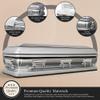 Overnight Caskets - Sterling Steel Funeral Casket Silver with White Interior - Premium 18 Gauge Steel - Fully Appointed Adult Casket - Coffin Featuring Plush Velvet Interior with Pillow/Throw Set view 2