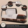 Overnight Caskets - Sterling Steel Funeral Casket Copper with Ivory Interior - Premium 18 Gauge Steel - Fully Appointed Adult Casket - Coffin Featuring Plush Velvet Interior with Pillow/Throw Set view 2