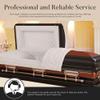 Overnight Caskets - Sterling Steel Funeral Casket Copper with Ivory Interior - Premium 18 Gauge Steel - Fully Appointed Adult Casket - Coffin Featuring Plush Velvet Interior with Pillow/Throw Set view 4