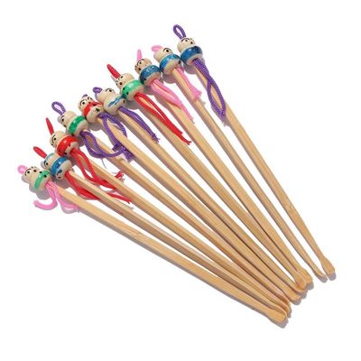10Pcs Mini Doll Earpicks,Wooden Earwax Removal,Ear Picks, Ear Care Health Care Tool