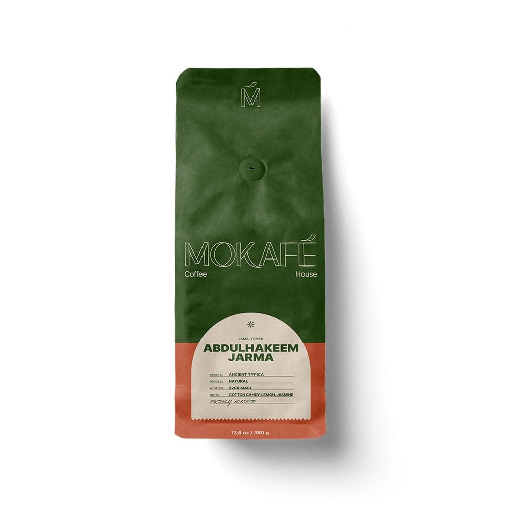 Abdulhakeem Jarma - Ancient Typica Coffe Sourced From Yemen Jama region, Whole Beans - Ground Coffee - 100% Arabica Coffee - Cotton Candy, Lemon & Jasmine Notes- Roasted At The Source For Freshness (Ground Coffee - Coarse, 380 Grams)