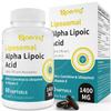 Liposomal Alpha Lipoic Acid 1400mg Softgels, ALA Supplement with L-Carnitine 1000mg, Ubiquinol (Active CoQ10) 100mg and Vitamin E 10mg,Alpha-Lipoic Acid for Antioxidants, Nerve,Energy 60 Softgels view 1