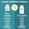 Liposomal Alpha Lipoic Acid 1400mg Softgels, ALA Supplement with L-Carnitine 1000mg, Ubiquinol (Active CoQ10) 100mg and Vitamin E 10mg,Alpha-Lipoic Acid for Antioxidants, Nerve,Energy 60 Softgels view 3