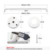 2 Pack Grab Bars for Shower Handle, 32 Inch Anti Slip Shower Grab Bars for Seniors, Stainless Steel Knurled Handicap Grab Bars for Bathroom, Grab Bars for Elderly for Wall(White, 1" Diameter) view 4