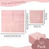 50 Pieces 3-ply Light Pink Cocktail Napkins Beverage Napkins Dessert Napkins Disposable Paper Napkins for Wedding Birthday Party Paper Dinner Napkins view 2