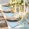 50 Pieces 3-ply Baby Blue Cocktail Napkins Beverage Napkins Dessert Napkins Disposable Paper Napkins for Wedding Birthday Party Paper Dinner Napkins view 3