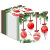 100pcs Christmas Guest Napkins 3 Ply Holiday Disposable Paper Pack Christmas balls Paper Luncheon Dinner Hand Napkins Beverage Disposable Napkin for Xmas Party view 1