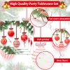 100pcs Christmas Guest Napkins 3 Ply Holiday Disposable Paper Pack Christmas balls Paper Luncheon Dinner Hand Napkins Beverage Disposable Napkin for Xmas Party view 3