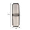 VALINK Travel Toothbrush Cup Case,Toothbrush Holder with Cover, Transparent Toothbrush Holder for Travel Camping Home School Business Trip Bathroom (22x7cm) Grey view 2