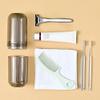 VALINK Travel Toothbrush Cup Case,Toothbrush Holder with Cover, Transparent Toothbrush Holder for Travel Camping Home School Business Trip Bathroom (22x7cm) Grey view 3