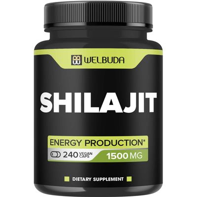 1500mg Shilajit Capsules Extract 5:1 - Immune System, Energy Production, Brain Health & Overall Well-Being Support - 240 Capsules