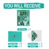 13" Large Green Gift Bags Set with Greeting Card and Tissue Papers (Green Happy Birthday) for Men's or Women's Birthday Parties, Boys', Girls', or Kids' Parties, Baby Showers, Baby Boys or Girls- view 3