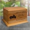 Mainely Urns Motorcycle Diplomat Solid Cherry Hardwood Cremation Urn - Solid Wood Urn for Ashes - Made in The U.S.A. - 210 Cubic Inch Capacity view 4