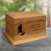 Mainely Urns Fisherman Diplomat Solid Cherry Hardwood Cremation Urn - Solid Wood Urn for Ashes - Made in The U.S.A. - 210 Cubic Inch Capacity view 4