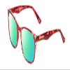 Calabria Shawn Polarized BiFocal Sunglass 2.25 Crystal Red Tortoise Green Mirror Women Designer Bi-Focal Sun Glasses Readers view 1