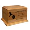 Mainely Urns Hummingbird Diplomat Solid Cherry Hardwood Cremation Urn - Solid Wood Urn for Ashes - Made in The U.S.A. - 210 Cubic Inch Capacity view 1