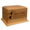 Mainely Urns Ascending Doves Diplomat Solid Cherry Hardwood Cremation Urn - Solid Wood Urn for Ashes - Made in The U.S.A. - 210 Cubic Inch Capacity view 1
