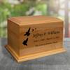 Mainely Urns Ascending Doves Diplomat Solid Cherry Hardwood Cremation Urn - Solid Wood Urn for Ashes - Made in The U.S.A. - 210 Cubic Inch Capacity view 4