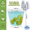 botogift [50 Pack] 9 oz Clear Plastic Cups, Disposable Crystal Drinking Cups, PET Plastic Party Cups for Wedding, Cocktail, Thanksgiving, Christmas Day view 2