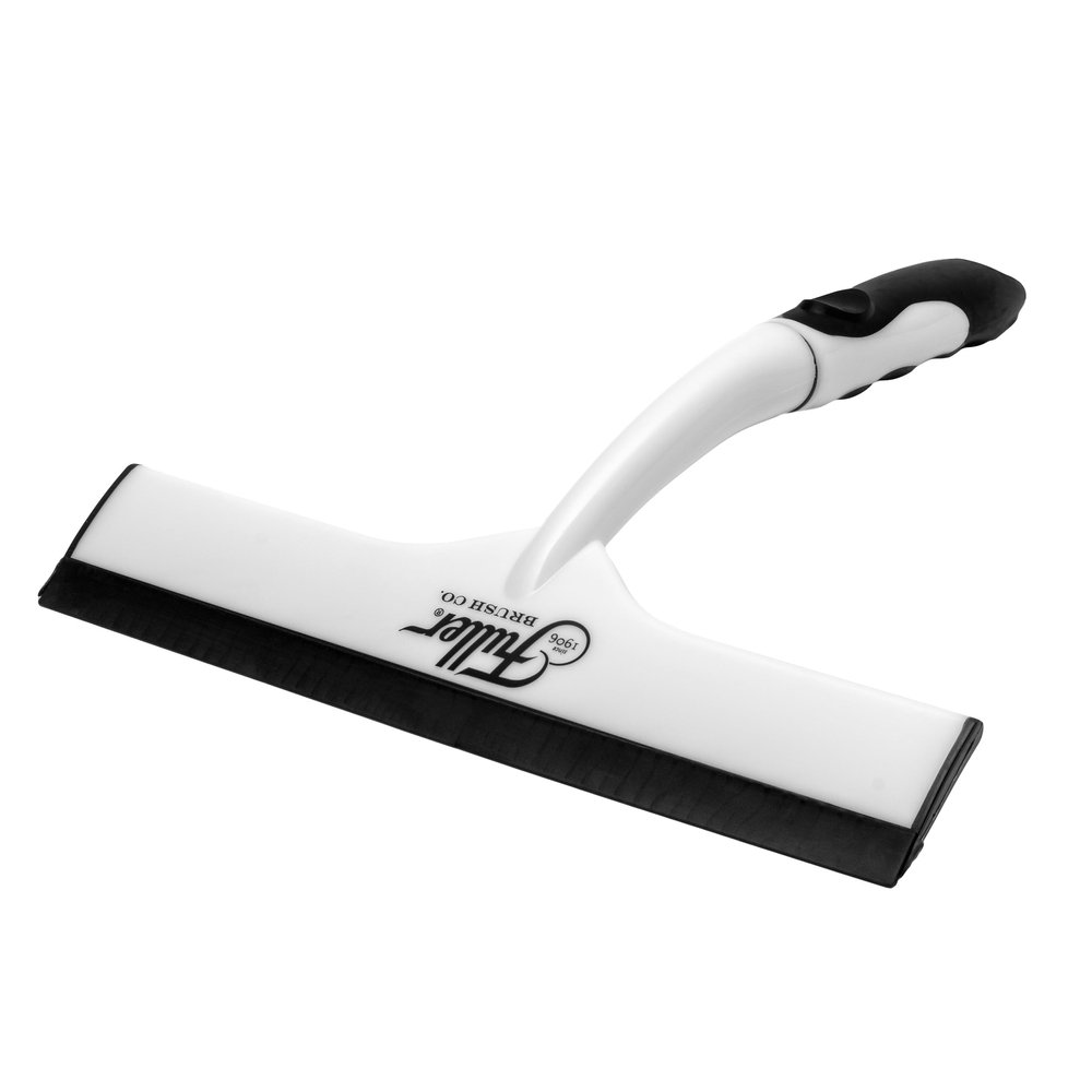 Fuller Brush Easy Grip Handheld Squeegee - for Shower Walls, Doors, Tub Surfaces, Windows, Mirrors & Vehicle Windshields - ThermoPlastic Rubber Blade - Comfort Grip Handle with Built-in Finger Groove