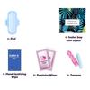 Blue Forest Menstrual Kit All-in-One 50 Pack | Convenience on The Go | Period Kit Pack for Travelling, Tweens & Teenagers or just When Youre Out | Individually Wrapped Feminine Hygiene Product view 2