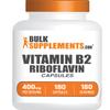 BulkSupplements.com Riboflavin Capsules - Vitamin B2 400 mg, Riboflavin 400mg - Essential B Vitamin, Gluten Free, 1 Capsule per Serving, 180 Capsules (Pack of 1) view 1