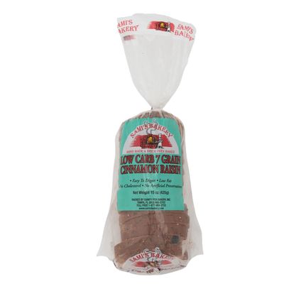 Sami's Locarb Cinnamon Raisin fiber bread 3g net carb keto bread 3 loaves (3)