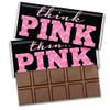 12 Pcs Breast Cancer Awareness Candy Gifts in Bulk Wrapped Belgian Chocolate Bars - Think Pink view 1