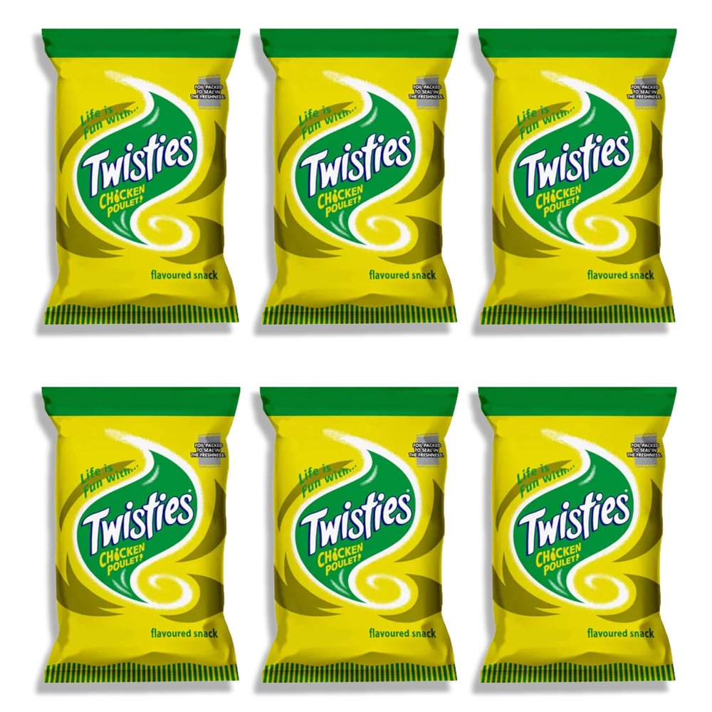 FIJI Twisties (Pack of 6 x 100g) Unique CHICKEN Poulet Flavor Snack, Crunchy Snacks From FIJI - FijiProducts.com
