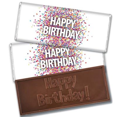 12 Pcs Happy Birthday Candy Party Favors in Bulk Wrapped Belgian Chocolate Bars