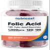 Nutricost Folic Acid (Vitamin B9) Vegetarian Gummies (120 Gummies, 1 mg Folic Acid Per Serving) - Supplement for Men & Women view 1