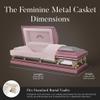 Overnight Caskets Briar Rose Metal Funeral Casket with Pink Velvet Interior - Premium 18-Gauge Steel - Fully Appointed Adult Casket - Coffin Featuring a Velvet Interior Lining w/Pillow & Throw Set view 3