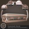 Overnight Caskets Silver Rose Metal Funeral Casket with Pink Velvet Interior - Premium 18-Gauge Steel - Fully Appointed Adult Casket - Coffin Featuring a Velvet Interior Lining w/Pillow & Throw Set view 2