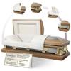 Overnight Caskets The Pieta Metal Funeral Casket with Rosetan Velvet Interior - 18 Gauge Steel - Fully Appointed Adult Casket - Coffin Featuring Velvet Interior Lining with Pillow and Throw Set view 1