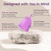 EcoBlossom Reusable Menstrual Cup and Case - The Most Reliable Medical Grade Silicone Period Cups - Comfortably use for 12 Hours (Small (Pack of 2), Round Stem & Case) view 3